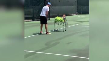 El vídeo que les derritirá hasta niveles insospechados: el entreno de tenis más viral