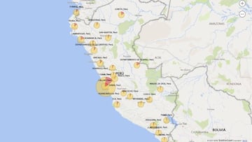 Mapa de casos por coronavirus por departamento en Perú: hoy, 10 de mayo