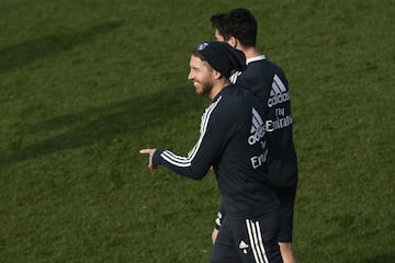 Entrenamiento del Real Madrid antes de viajar a Huesca