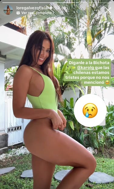 Karol G elige a las latinas más codiciadas y la chilena Lorena Gálvez reacciona así en Instagram