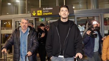 Guido, a su llegada a Valencia.