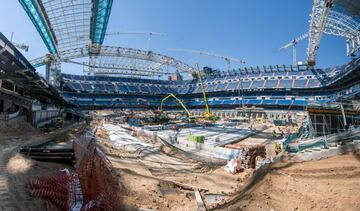 El avance de las obras del estadio Santiago Bernabéu