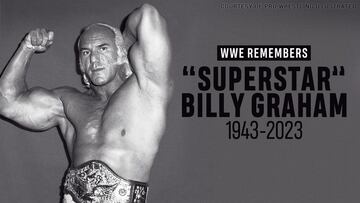 Cartel con el que la WWE ha querido despedir a Billy Graham, 'Superstar', fallecido a los 79 a?os.