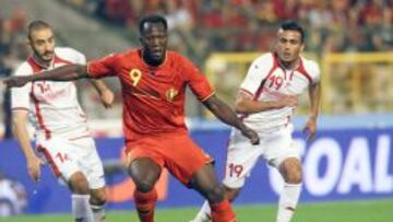 Romelu Lukaku, ante Túnez.