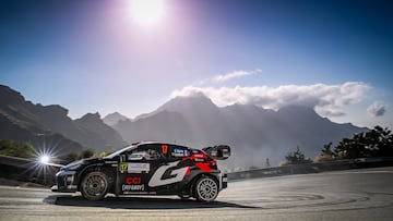 Ogier, con el Toyota en el Rally Islas Canarias.