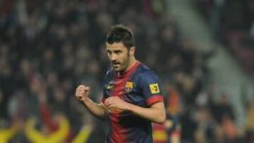 David Villa, no podrá jugar la ida de cuartos de final de la Copa del Rey ante el Málaga.