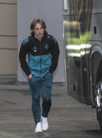 Luka Modric was back in Madrid amid speculation on his future at the club