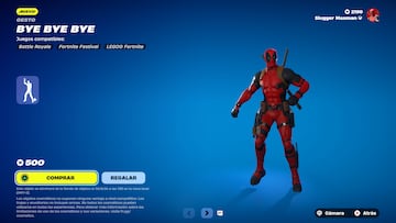 fortnite baile deadpool bye bye bye nsync