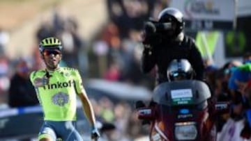Alberto Contador disparó por primera vez en 2016 en el Alto de Malhao.