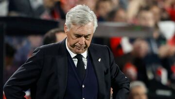 Carlo Ancelotti, en el encuentro ante el Rayo.
