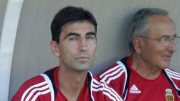 <b>EQUIPO INCOMPLETO. </b>Gay, Nayim y Solana, durante un entrenamiento de pretemporada.