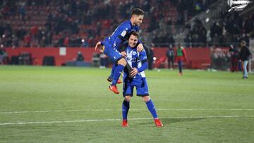 Ibai Gómez celebra un gol.