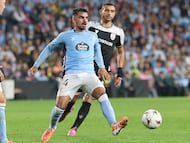 Damián Rodríguez, del Celta, contra el PAOK.