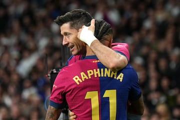 Robert Lewandowski: 14 goles y 2 asistencias | Raphinha : 7 goles y 8 asistencias | Total: 21