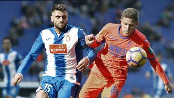 El centrocampista del Espanyol, David López, durante un partido.
