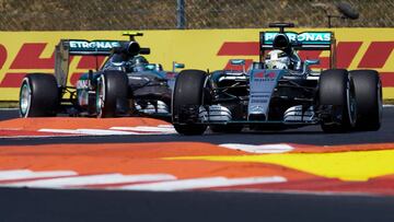 Hamilton y Rosberg.