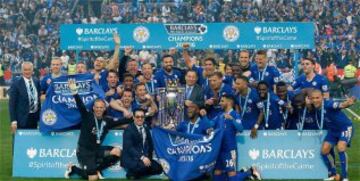 Leicester, revelación en Premier League: Los Zorros hicieron lo impensado el 2 de mayo al coronarse campeones del fútbol inglés. Después de 132 años de historia, Leicester pudo celebrar su primer título luego de haber sumado 81 puntos en toda la temporada de la Premier.