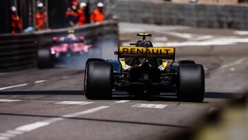 55 Carlos Sainz from Spain Renault Sport F1 Team RS18 during the Qualyfication of Monaco Formula One Gran Prix on May 26, 2018 at Monaco in Montecarlo. - Photo Xavier Bonilla