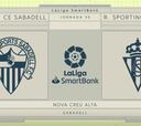 Resumen y goles del Sabadell vs. Sporting de la Liga Smartbank