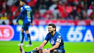 Henry Martin of America during the 17th round match between Toluca and America as part of the Liga BBVA MX, Torneo Apertura 2024 at Nemesio Diez Stadium on November 09, 2024 in Toluca, Estado de Mexico, Mexico.