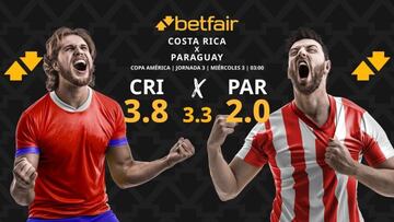 Pronósticos Costa Rica vs. Paraguay: horario, TV, estadísticas y clasificación