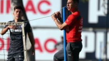 El delantero de la selección chilena de fútbol Eduardo Vargas.