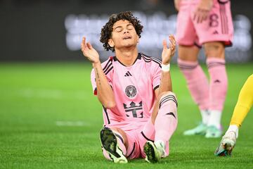 Feb 1, 2024; Riyadh, Saudi Arabia; Inter Miami CF midfielder David Ruiz (41) reacts after a play Al-Nassr during the first half at Kingdom Arena. Mandatory Credit: Victor Fraile-USA TODAY Sports