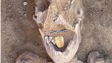 Hallan una momia con la lengua de oro en Egipto