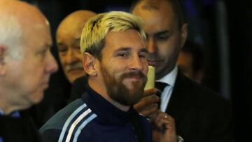 Messi llegó a Barcelona.