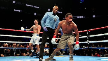 Ryan García y Devin Haney, campeón del peso superligero del CMB.