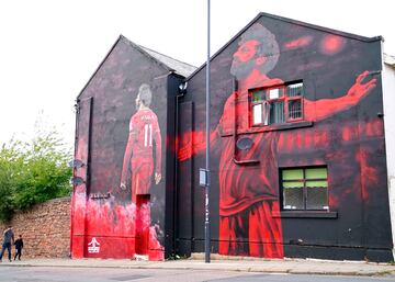 Mohamed Salah has a lot of murals, and no wonder.