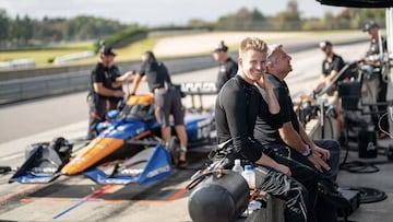 Hulkenberg durante el test de la IndyCar.