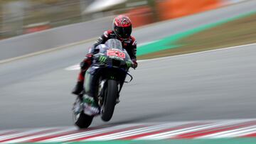 Quartararo durante los entrenamientos del GP de Cataluña.