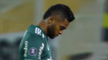 Miguel Borja sale molesto en la victoria de Palmeiras por Copa