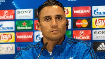 Keylor Navas en conferencia de prensa. Madrid, 2016.