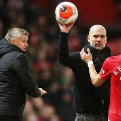 Bruno se gana a la afición del United por un gesto a Pep