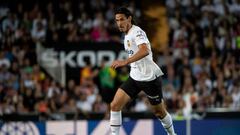 Edison Cavani of Valencia CF     during     Spanish La Liga match  between Valencia CF and FC Barcelona at Mestalla   Stadium  on October  29, 2022. (Photo by Jose Miguel Fernandez/NurPhoto via Getty Images)