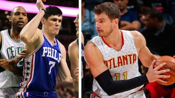 Ersan Ilyasova y Tiago Splitter.