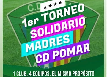 Cartel del I Torneo Solidario Madres CD Pomar.