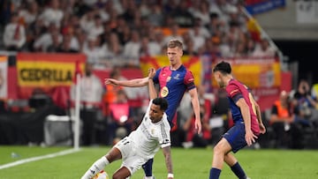 SEVILLA, SPAIN - APRIL 26: Rodrygo Goes of Real Madrid in action during the Spanish Cup, Copa del Rey, Final football match played between FC Barcelona and Real Madrid at La Cartuja Stadium on April 26, 2025 in Sevilla, Spain. (Photo By Joaquin Corchero/Europa Press via Getty Images)