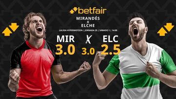 CD Mirandés vs. Elche CF: horario, dónde ver, pronósticos y clasificación
