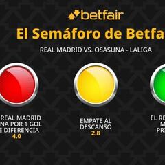 El Semáforo de Betfair: Real Madrid vs. Osasuna - LaLiga