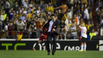 Unai Emery, en Mestalla.