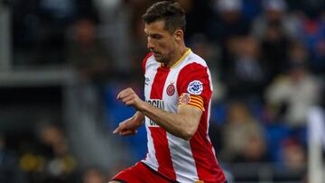 Álex Granell durante un partido con el Girona.