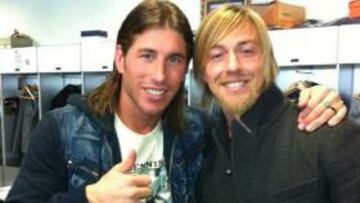 Guti visitó a sus antiguos compañeros en Valdebebas