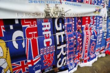 Britain Football Soccer - Rangers v Celtic - Scottish Premiership - Ibrox Stadium - 31/12/16 General view of scarves before the match