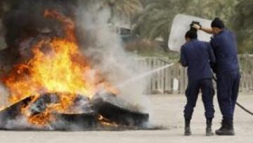 <b>DISTURBIOS. </b>Muchos incidentes en el exterior del circuito.