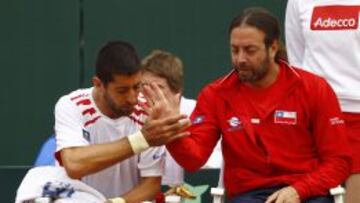 Hans Podlipnik, tenista del equipo chileno de Copa Davis.