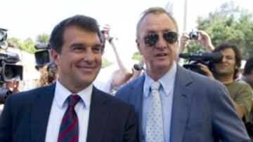 Joan Laporta y Johan Cruyff