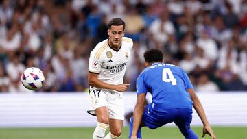 Lucas Vázquez, ante el Getafe.